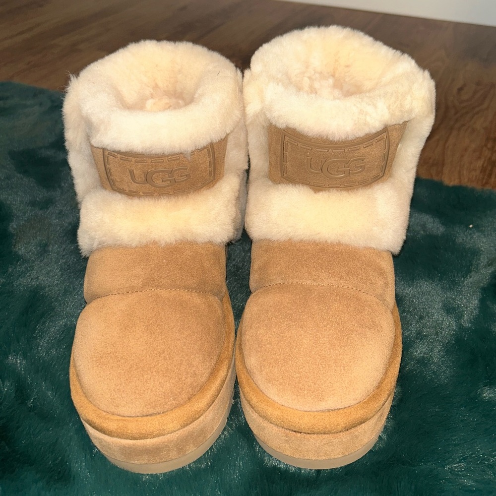 UGG Kids Tan and Cream Boots